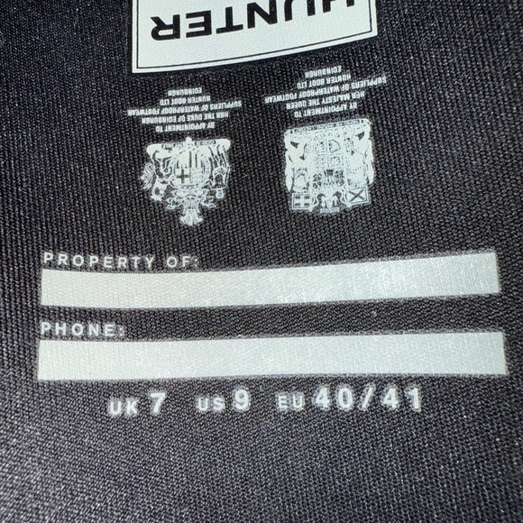 NWOT Black Hunter Tall Rain Boots, Size 9 - Picture 7 of 16